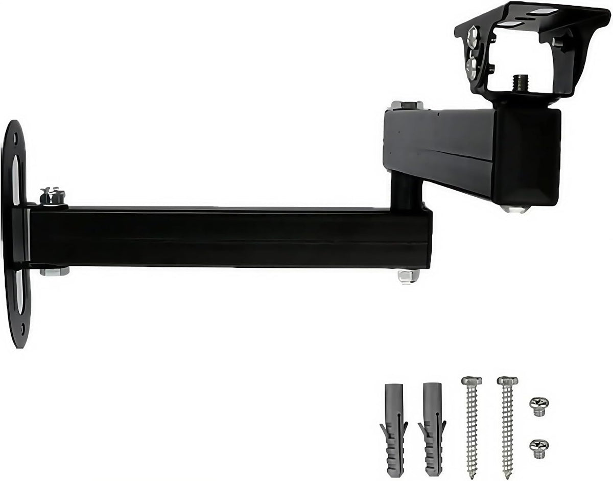 Articulating Magic Arm Wall Mount Holder Stand 15cm + 20cm,Wall Corner Mount Metal Black Bracket 35CM Long Arm Universal Angle Left Right Rotatable CCTV Camera Projector Holder by OdiySurveil