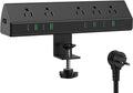 Jgstkcity Desk Clamp Power Strip,45W Fast Charging Station,4 USB-C,4 USB-A,Desk Mount Surge Protector,1875W Extension Cord with Multiple Outlets,ETL Listed,for Home Office Dorm Room | 4 USB-C,Edge Mount,1875W Extension Cord,15A Switch,ETL Listed,Office... by Jgstkcity
