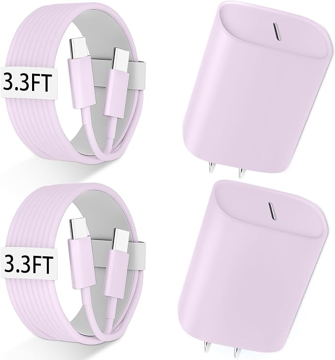iPhone 17 16 15 Pro Max Charger Fast Charging, 3.3FT iPhone 17 Charging Cable(65W/3A) USB C Cord with 20W PD Fast iPhone 17 Pro Max Chargers Block for iPhone 17/17 Pro Max/17 Air/16/15 Series, iPad by Bustuny