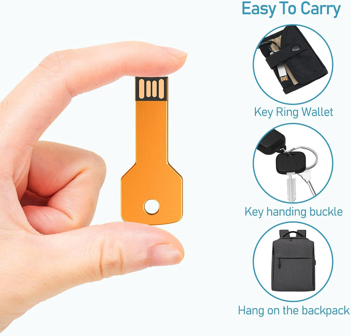 JUANWE 16GB USB Flash Drive 10 Pack Metal Thumb Drive USB Key Jump Drive - Image 3