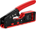 Vertical Network RJ45 Crimping Tool Kit Ethernet Crimp Tool Cable Crimper for RJ11/RJ12 Standard, RJ45 Pass Through Connectors by TOPLIA