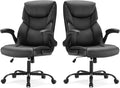Sweetcrispy Heavy Duty Office Chair, Gaming Desk Chair 2 Pack | Flip-Up Arms, Adjustable Height, PU Leather Swivel Rolling Wheels, Computer Work, Inky by Sweetcrispy