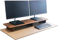 Solid Wood Dual Monitor Stand Riser Walnut Monitor Riser for Desk Wooden Desk Shelf Ergonomic Monitor Stand for Home Office by ANQILEE