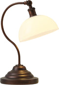 KARTOOSH Cordless LED Table Lamp, Battery Operated Desk Lamps with Swing Arm & Plastic Shade, Vintage Small Rechargeable Dimmable Light for Bedroom, Living Room, Nightstand, Oil Rubbed Bronze by KARTOOSH