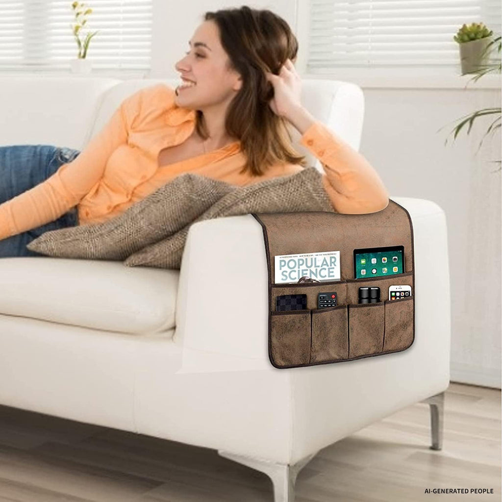 HAOMAIJIA Sofa Armrest Organizer, Remote Control Holder for Recliner Couch - Image 4