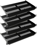 OREI 1U Universal Vented Rack Shelf, 19-Inch SPCC, 22kg Capacity, 4-Pack by OREI