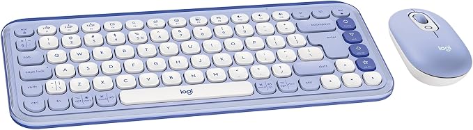 Logitech POP ICON Combo Wireless Bluetooth Keyboard and Mouse - Lilac | Comfortable typing, programmable keys and buttons, Easy-Switch up to 3 devices by Unknown