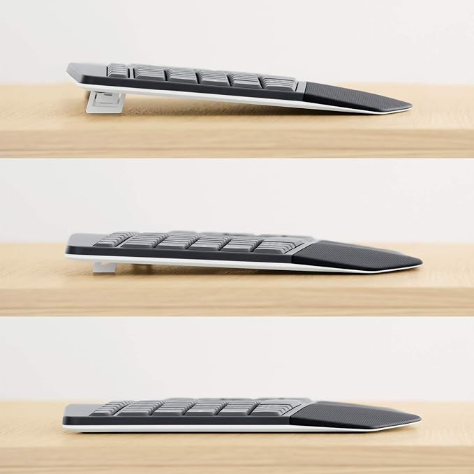 Logitech MK850 Performance Wireless Keyboard and Mouse Combo - Graphite | Connect via Bluetooth or included USB-A receiver, oversized wave-shaped keyboard, full size mouse with 8 customizable buttons - Image 11