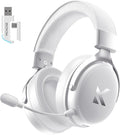 V9 PRO Wireless Gaming Headset 7.1 Surround Sound for PS5 PS4 PC SWITCH TOPSPEED Gaming Headphones, Noise Canceling Mic, 250Hr Battery, Low 15ms Latency, Lightweight, BT 5.3 FPS Games Icy&White by MCHOSE