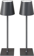 CHLORANTHUS 2 Pack Cordless Table Lamps, 3 Colors Stepless Dimming, 5000mAh Rechargeable Battery LED Desk Lamp for Bedroom/Couple Dinner/Desk/Cafe/Dining Room/Terrace by CHLORANTHUS