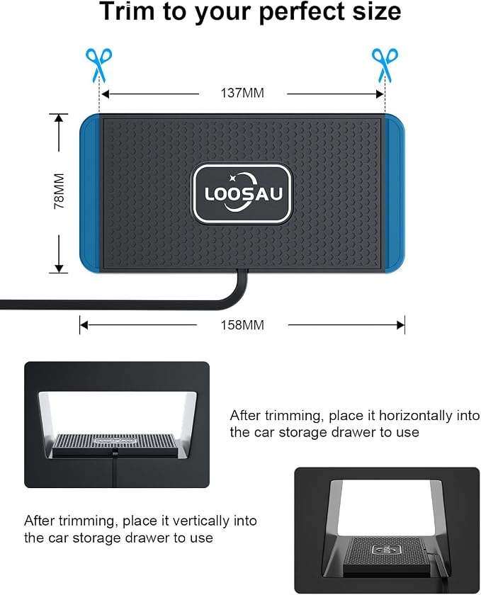 25W Wireless Charger Car Fast Wireless Phone Charging Pad Type C | Non Slip with 45W Type-C Car Charger Compatible for iPhone 17 16 (25W)15 14 13 12(15W) Pro Max - Image 5