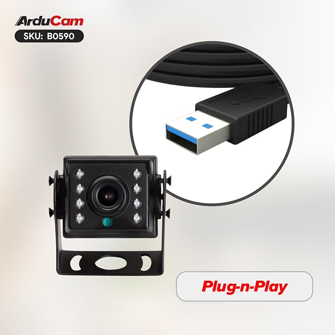 Arducam 2MP Day & Night Vision USB Camera Module, 1080P Automatic IR-Cut Switching USB 2.0 Webcam, with 850nm IR LEDs for Windows, Linux, Android and Mac OS - Image 4