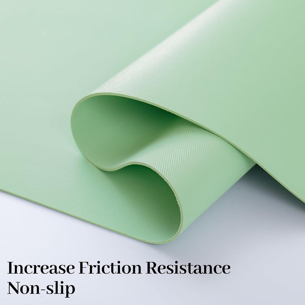 Leather Desk Pad Mat, Green Desk Mat, 23.6" x 13.7" - Image 2