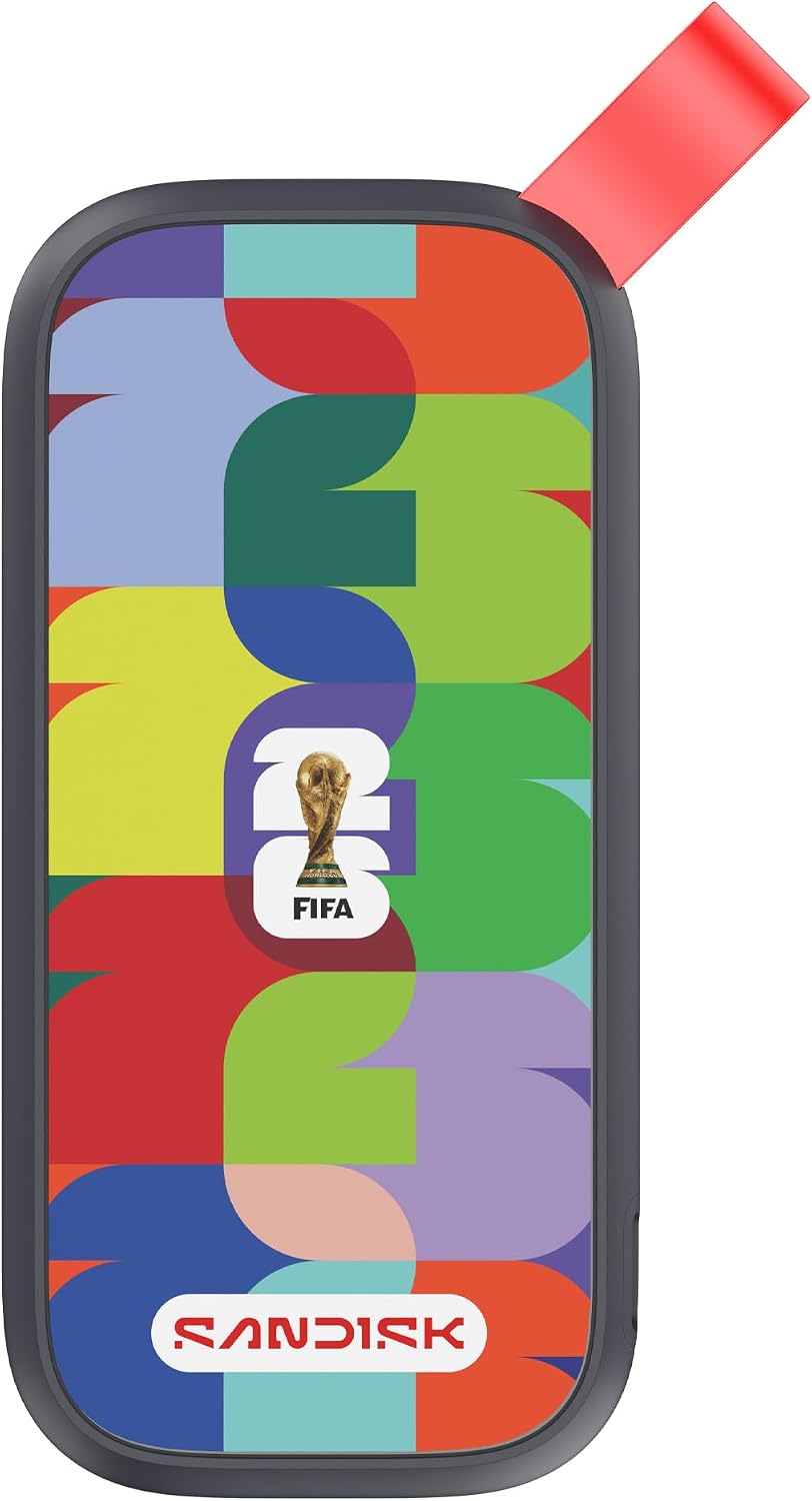 Sandisk 1TB Portable SSD, FIFA World Cup 2026 Edition - Black by SANDISK