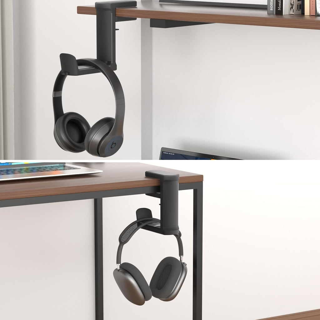 Headphone Hook - Adjustable Clamp-on Headphone Holder (Black_2 Pack) - Image 3
