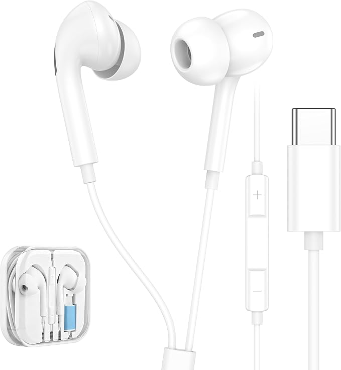 USB C Headphones Wired for iPhone 17/16/15 Pro Max Plus, Type C Earbuds with Microphone & Remote Noise Cancelling Earphones for iPad, Galaxy S25/S24/S23/S22/S21/S20/Ultra Note 10/20, Pixel 7/6/5/4 - Image 8