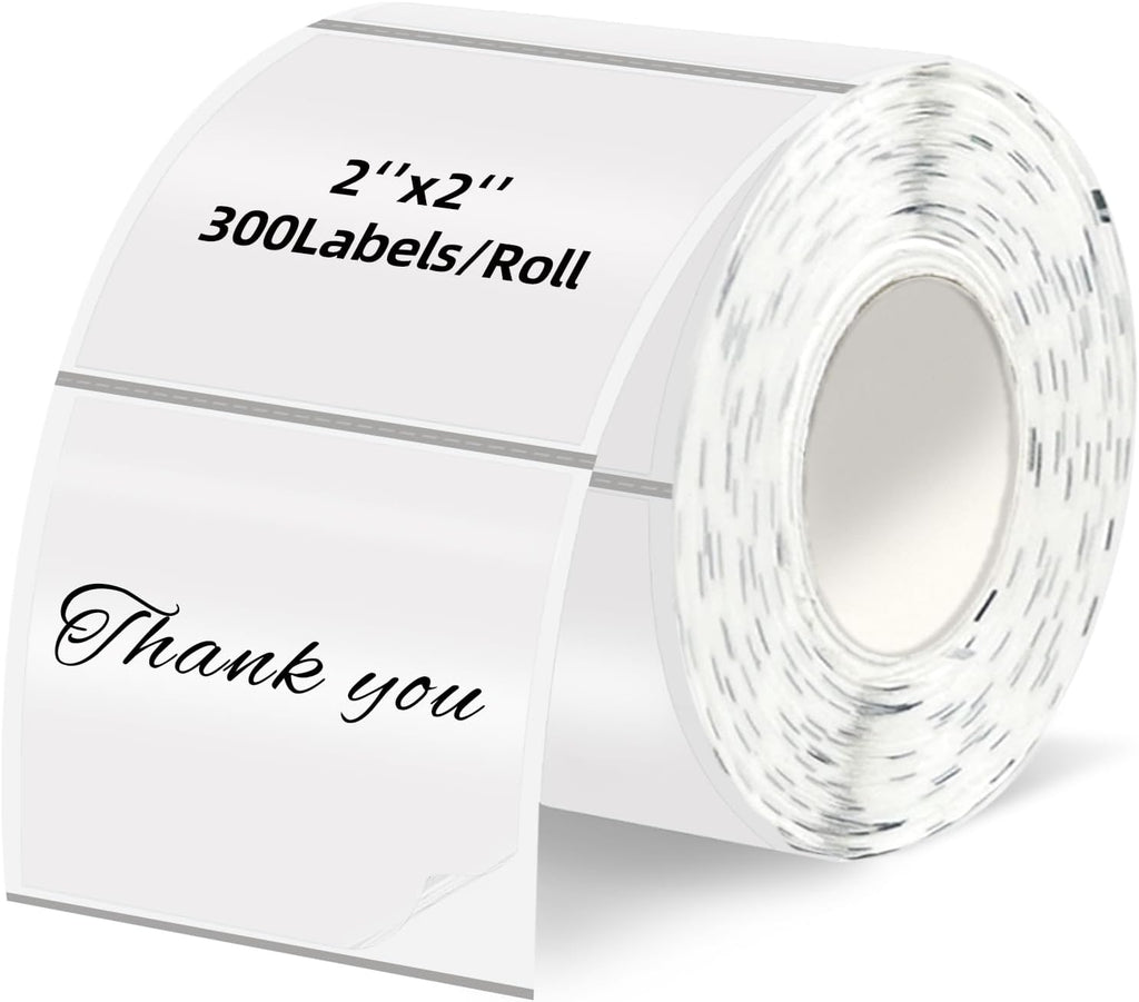 Starboling 2"x2"Transparent Square Thermal Labels,Self-Adhesive Thermal Sticker Printer Labels for Small Business,Address,Color Coding by starboling