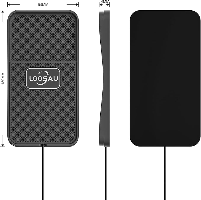 Wireless Car Phone Charger 15w Fast Chargers Charging pad Non Slip | Car Wireless Phone Charger for iPhone 17/16/15/14/13/12 Pro Max, for Samsung Galaxy S23 S22 S20 (1M Cable) - Image 8