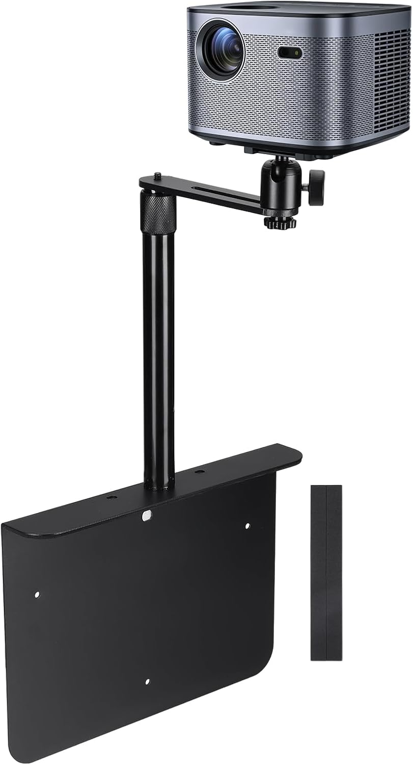MECCANIXITY Plug-in Bed Sofa Projector Stand Black No-Drill 80mm / 3.15"(L) by MECCANIXITY