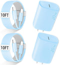 iPhone 17 16 15 Charger Fast Charging, 10 FT iPhone 17 Pro Max Charging Cable(65W/3A) Long USB C 10FT Cord with 20W PD Fast iPhone 17 Pro Max Charger Block for iPhone 17/17 Pro Max/17 Air/16/15 Series by Bustuny