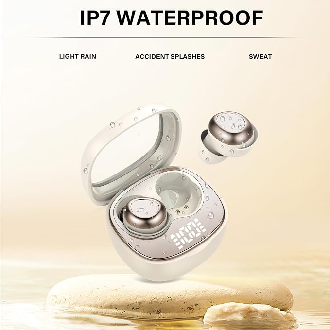 Wireless Earbuds, Hybrid ANC 40dB Noise Cancelling Headphones, 45H Playtime, Bluetooth 5.4, 10mm Drivers with 5 EQ, ENC Dual Mic, IPX7 Waterproof, Transparent Mode, Digital Battery Display White - Image 9