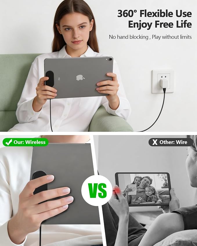 Magnetic Wireless Charger for iPad Pro 13 (2024/2025 M4) ONLY 45W Fast Charging Smart Connector Charger, Aluminum Alloy Wireless Charging Pad - Image 3