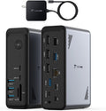 TobenONE 18-in-1 Laptop Docking Station 3 Monitors,Triple 4K HDMI,9 USB C/A by Tobenone