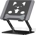 Aoviho Aluminum Laptop Stand for Desk Fit for All 10"-17.3" Laptops, Black | Height-adjustable Notebook Holder, Ergonomic Computer Riser with Unique Puppy Cooling Vent, for Mac, Dell, Lenovo, HP by Aoviho