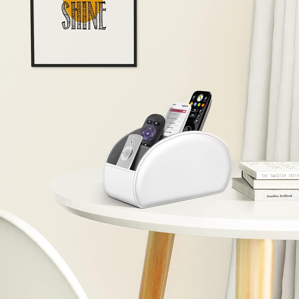 FINTIE Remote Control Holder with 9 Compartments Vegan Leather - Image 3
