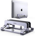 UGREEN 2-Slot Vertical Laptop Stand Holder Desk Compatible with MacBook Pro Air Laptop Stand Desktop Adjustable, Lenovo Ideapad, Surface Book, HP Notebook, Dell Chromebook Up to 17.3 Inch, Space Gray by Unknown
