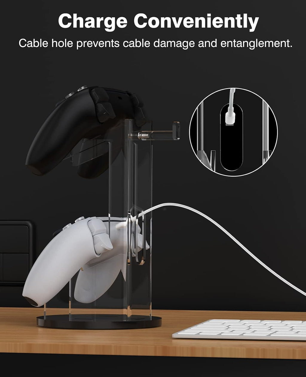 MoKo Universal Game Controller & Headset Stand, 2-in-1 Holder Acrylic - Image 4