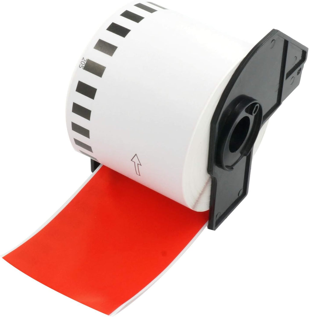 BETCKEY Replace for Brother DK-2205 2.4 inch x 100 ft Red Labels[1 Roll] by BETCKEY