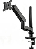 Long Reach Single Monitor Arm, Spring Desk Mount, 17-32 Inch, VESA | Long-reach spring arm adds movement space; rotatable arm collars and anti-slip rings support flexible screen positioning. by Unknown