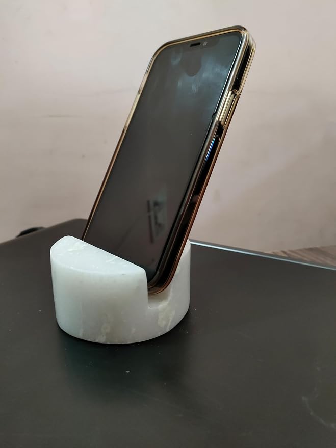 Premium Handmade Marble Mobile & Tablet Holder Stand – Elegant Natural Stone Dock for Phones & iPads – Durable, Non-Slip Desk Accessory for Home & Office - Image 5