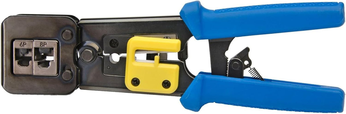 Platinum Tools 100054C EZ-RJPRO HD Crimp Tool for EZ-RJ45 Pass-Through Connectors, Larger-OD Cable, Heavy-Duty Ratcheting Zero-Flex Frame, 360-Degree Die by Platinum Tools