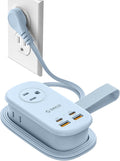 ORICO 65W GaN Travel Power Strip with Flat Plug and 4FT Extension Cord | 7-in-1 Charging Ports (3 AC Outlets/2 USB-A/2 USB-C), Fast Charger for MacBook Pro/Air, iPad Pro, iPhone 17/16/15- AP3 by ORICO