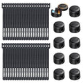 Rocoren 50‑Pack Rotatable Cable Clips & Cord Straps Cable Management Kit | 10 Magnetic Clips & 40 Reusable Hook and Loop Cord Straps, Cord Holder Accessories for Under Desk, Nightstand, Home & Office by Rocoren