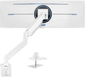 VIVO Premium Aluminum Heavy Duty Monitor Arm for Ultrawide Monitors up to 49 inches and 33 lbs, Single Desk Mount Stand, Pneumatic Height, Max VESA 100x100, White, STAND-V101G1W by Unknown