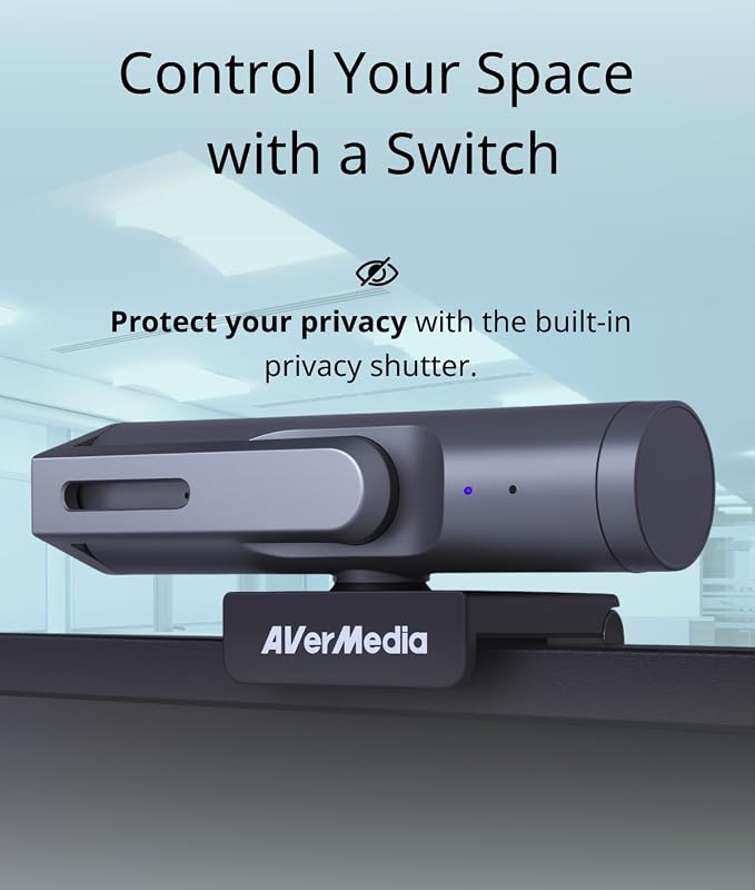 AVerMedia PW515 4K Ultra HD Business Webcam with Microphone for PC/Desktop/Laptop/Mac, with AI Auto Framing for Streaming, Meeting, Video Calls, Sony Sensor, Works with Teams, Zoom, Google Meet, OBS - Image 7