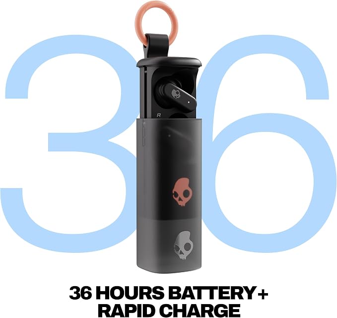 Skullcandy Dime Evo Wireless Earbuds with Clip-Anywhere Case - True Black | In-Ear Fit, Noise Isolating, 36 Hours Battery, Microphone for iPhone Android, Easy Clip-On Design, Travel, Commuting - Image 2