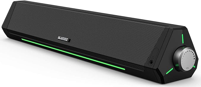 Bluedee Computer Speakers for Desktop PC, Bluetooth AUX Computer Sound Bar | HiFi Stereo PC Speakers for Computer Desktop, PC Soundbar, USB/USB C Powered Gaming Speakers for Monitor, PC, Laptop by Bluedee