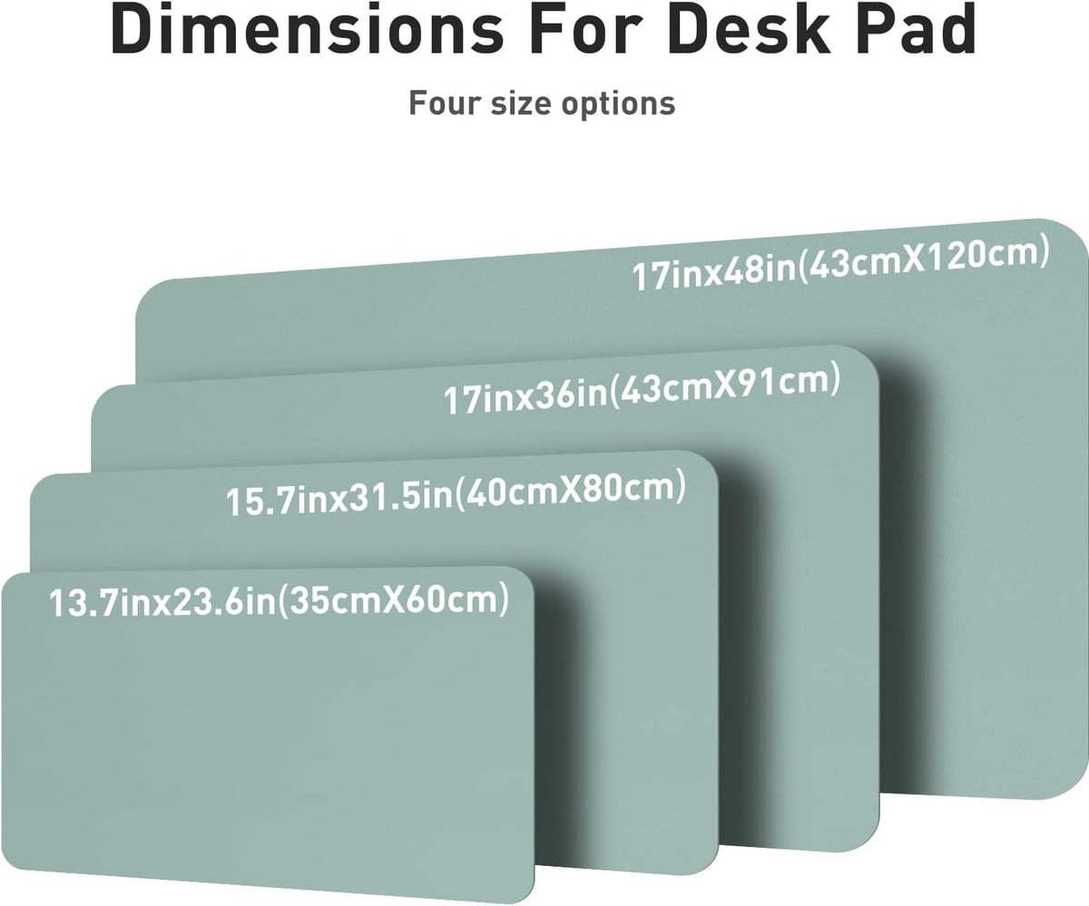Aothia Leather Desk Pad Protector, Mouse Pad, Office Desk Mat, Non-Slip PU Leather Desk Blotter, Laptop Desk Pad, Waterproof Desk Writing Pad for Office and Home (23.6" x 13.7", Light Blue) - Image 8