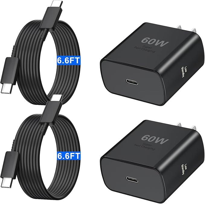 60W USB C Charger Super Fast Charging 3.0 for Samsung Galaxy S26 Ultra, Type C Charger Block with 6.6 FT Long USB C Fast Charging Cable for Samsung Galaxy S26 Ultra/S26/S26+/S25 S24 S23 S22 by Auorld