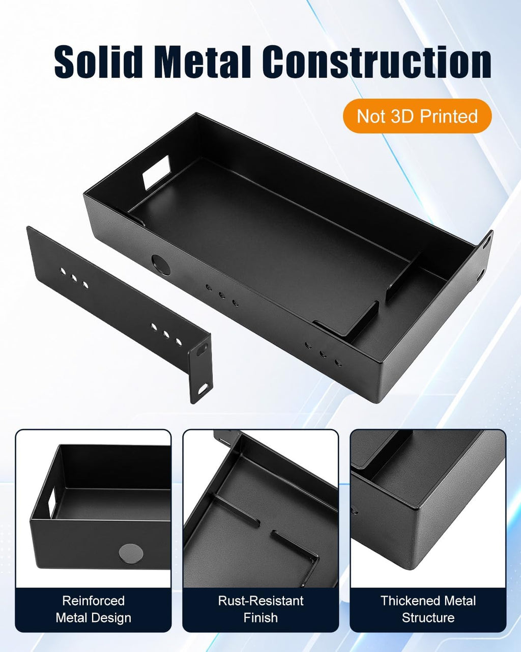 19 Inch 1U Rack Mount Fit for UniFi Switch Pro Max 16 PoE, Metal Shelf Tray - Image 3