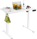 Small Standing Desk,35"x24" Height Adjustable Sit-Stand Home Office,White | Electric Adjustable Standing Desk, Sit to Stand Computer Office Desk with Splice Board, Memory Preset, Lifts 28.7''-46.5" by ERGOMAKER