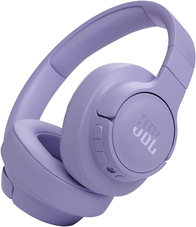 JBL TUNE 770NC - Adaptive Noise Cancelling with Smart Ambient Wireless Over-Ear Headphones, Bluetooth 5.3, Up to 70H battery life with speed charge, Lightweight, comfortable & foldable design (Purple) by JBL