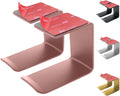 Aluminum Under-Desk Headphone Hanger with Strong Adhesive (2 Pack, Pink) by Mt.Jun