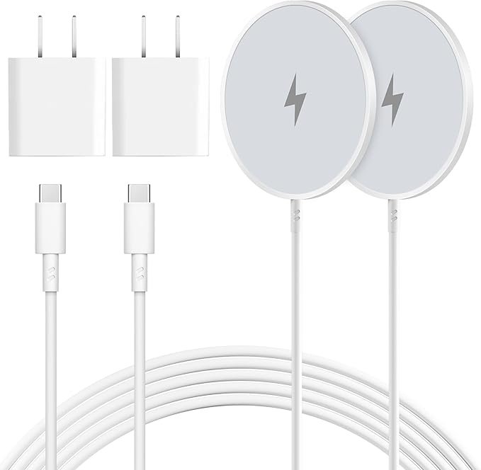 Magnetic Wireless Charger 2Pack Apple 10FT Magsafe Charger,Fast Mag-Safe Charging Wireless iPhone Charger Pad with Charging Plug for iPhone 16Pro Max/16Pro/16Plus/15Pro Max/15/14/13/12/AirPods3/Pro 2 by Unknown