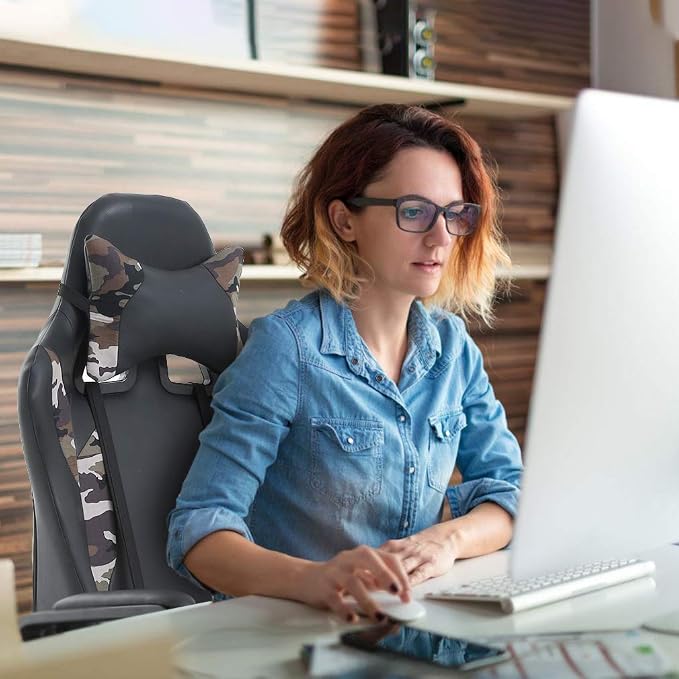 Office Chair Gaming Chair Desk Chair Ergonomic Executive Swivel Rolling Computer Chair with Lumbar Support - Image 2