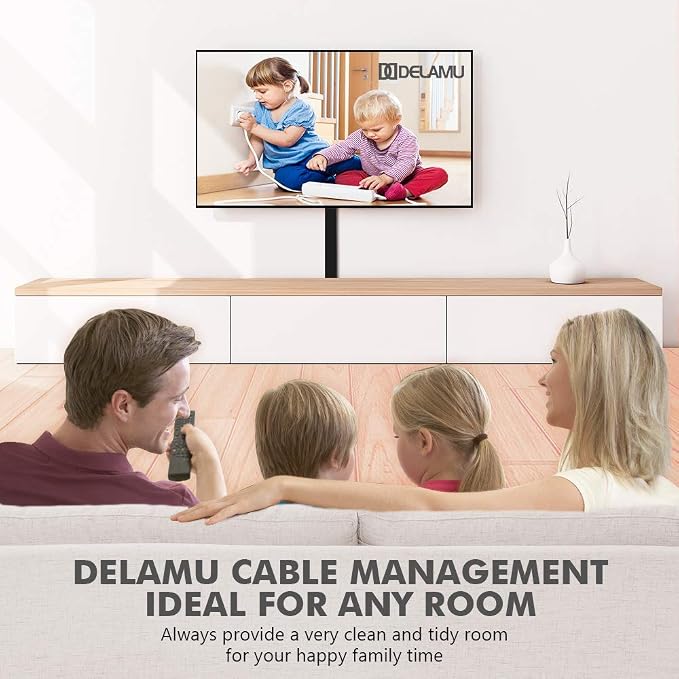 142in Black Cord Hider, Delamu Black Cord Covers for Wires on Wall, One-Cord Wire Cover, Snap-on Design Cable Hider for Corner-Mounted TVs, Easy Set up Cable Cover Raceway, L15.7 W0.59 H0.4in - Image 8